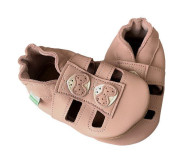 Kožené capáčky sandálky Barefoot Vel. L (12-18 mes.) Hopi Hop