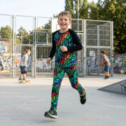 Detské legíny Street graffiti - čierne Esito