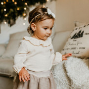 Detská čelenka ceremony s mašličkou mint Eevi