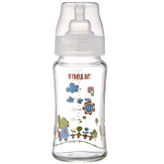 Dojčenská fľaša sklenená so širokým hrdlom 240 ml Farlin