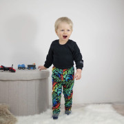 Detské legíny Street graffiti - čierne Esito