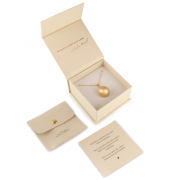 Tehotenský šperk bola Soul zlatá s brúseným povrchom + retiazka Moniel