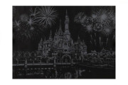 Škrabací obrázok farebný Disneyland 75 x 52 cm