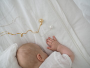 Tehotenský šperk bola Moon strieborná s brúseným povrchom + retiazka Moniel