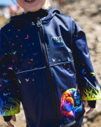 Softshellové nohavice detské Dúhová mačka Wamu