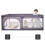 Ohrádka Playpark Grey s matracom BabyGo