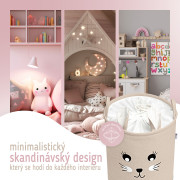 Kôš na hračky XL so šnúrkou, skladací bavlnený / 63 l Sipo