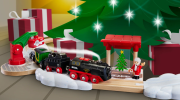 Vianočná vlaková sada s parnou lokomotívou Brio