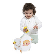 Farma Drevená motorická hračka Ovečka s mnohými aktivitami Janod