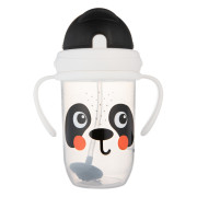 Hrnček nevylievací so slamkou a závažím BabiesBoo 270 ml panda Canpol babies