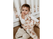 Celoročný spací vak s nohavicami Vintage Animals Sleepee Almond/Cream