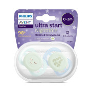 Cumlík Ultrastart nočný 0-2 m chlapec 2 ks Philips Avent