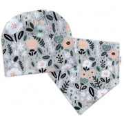 Dvojvrstvová čiapka + šatka Palouček, mätová Baby Nellys