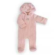 Zimná dievčenská dojčenská kombinéza, kapucňa s ušami Pidilidi Pink