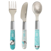 Príbor kovový Exotic Animals 3 ks modrý Canpol Babies