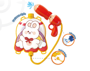 Vodná puška s nádržkou na chrbát králik