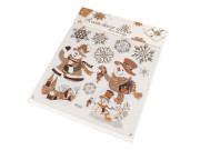 Vianočné samolepky plastické 3D na okná a dvere