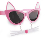 Párty/karnevalové okuliare mačka s ňufákom - detské
