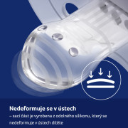 Cumlík svietiaci silikónový dynamický 2 ks Teddy Love 0 - 6 m Lovi