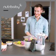 Multifunkčný prístroj Nutribaby+ Babymoov Loft White + 15 sáčkov Isy