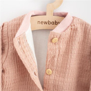 Dojčenský mušelínový kabátik New Baby Comfort clothes ružová