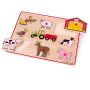 Bigjigs Toys Vkladacie puzzle Farmársky statok