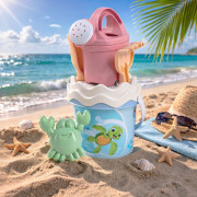 Recyklovaná pastelová sada na piesok malá - oceán s kanvičkou Androni