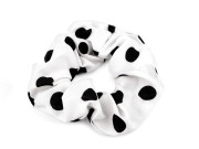Gumička scrunchie do vlasov s bodkami