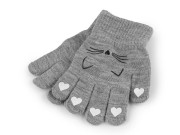 Detské pletené rukavice mačka