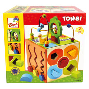 Motorická kocka drevená 34 cm