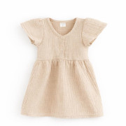 Dojčenské mušelínové šaty beige New Baby