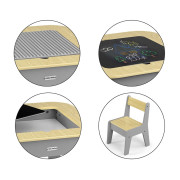 Detský stôl a stoličky Olaf Blocks Dark Grey Milly Mally