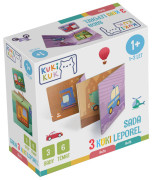 Súprava 3 Kuki leporel Autá KukiKuk