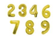 Nafukovacia číslica zlatá 87 cm