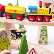 Drevená vláčikodráha horská cesta 112 dielov Bigjigs Rail