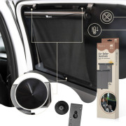 Slnečná clona roleta, 2 ks, čierna Sipo