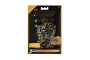 Škrabací obrázok zlatý Leopard