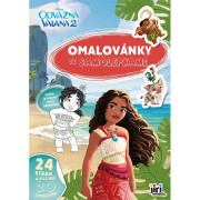 Omaľovánky A4 so samolepkami Vaiana 2