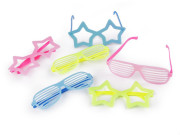 Párty/karnevalové okuliare neónové svietiace v tme