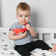 Plyšová hračka s pískatkom - Líška, červená Akuku