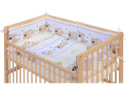 Detská postieľka s kompletnou výbavou 120 x 60 cm, béžová Japy Scarlett