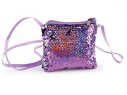 Dievčenská kabelka / puzdro na krk s flitrami 11x10 cm