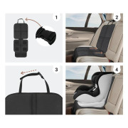 Ochrana na sedadlo vozidla s protišmykovým silikónom, čierna Sipo