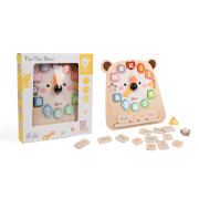 Výukové hodiny medveď - vkladačka drevené 26x29x5 cm