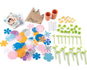 Kreatívna sada kvetinárstva pre deti - výroba kvetov, flower market set so strojom