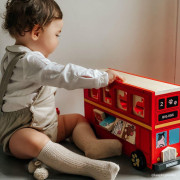 Drevený autobus so zvieratkami Bigjigs Toys