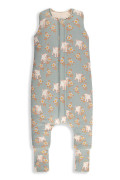 Celoročný spací vak s nohavicami Vintage Animals Sleepee Sky Blue/Cream