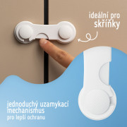 Bezpečnostné zámky na skrinky a zásuvky sada 10 ks Sipo