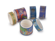 Vianočná ozdobná lepiaca páska sada Washi