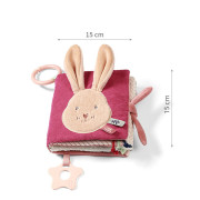 Senzorická látková knižka Rabbit Karo pre bábätká BabyOno